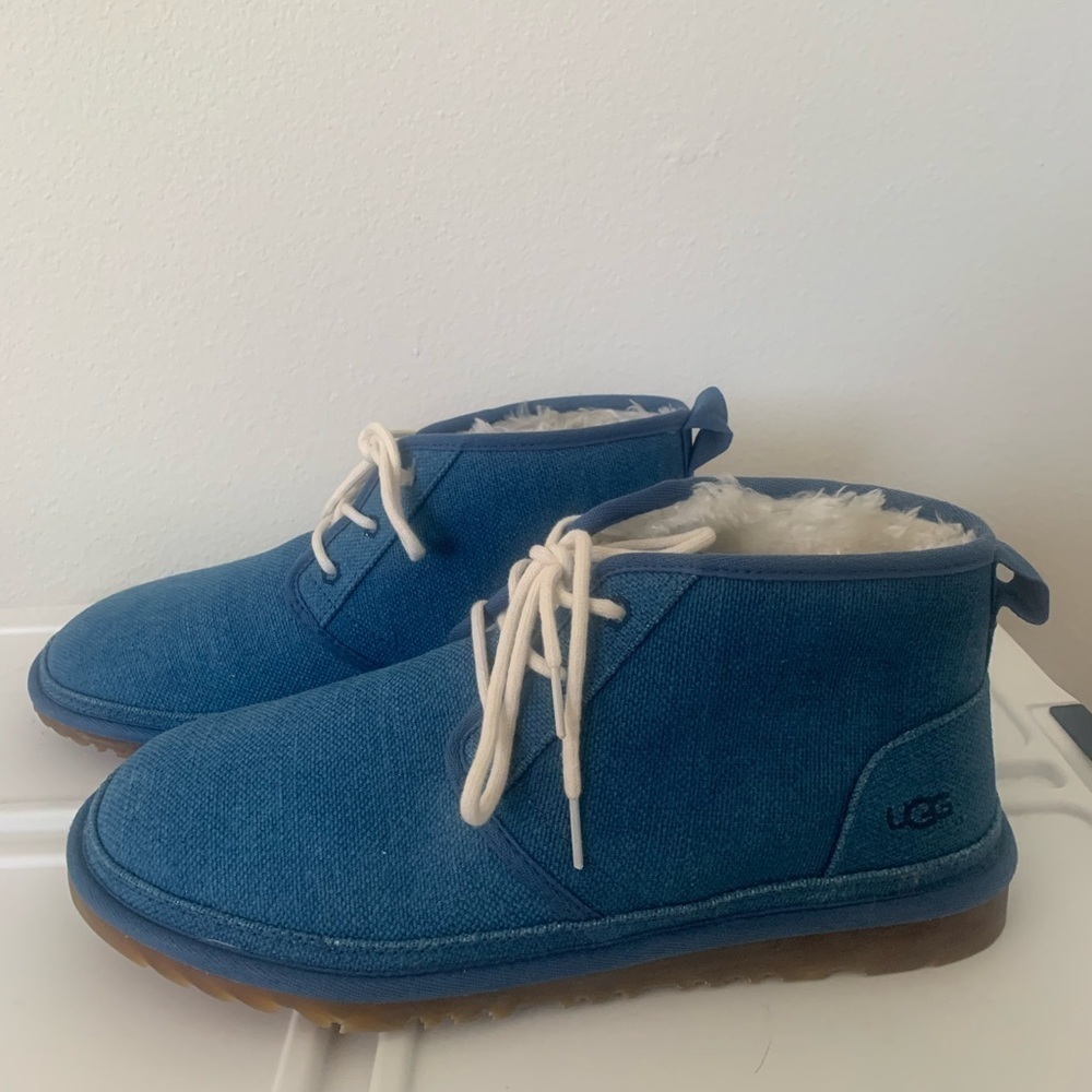 Ugg MENS NEUMAL NATURAL CHUKKA STYLE BOOT NEW BLUE SIZE 13‎ # Snow Winter Cold